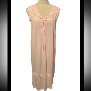 Tesoro Nightgown Pink Mid Length Sleeveless Soft Size Medium